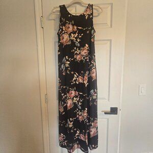 Long Cotton Sz S Floral Dress